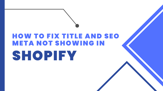 How to fix title and SEO meta not showing in